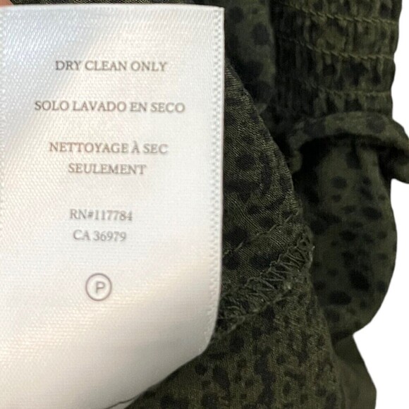 RAILS Jasmine Dress Olive Speckled V Neck Mini Smocked Waist Women’s Small - Picture 9 of 12